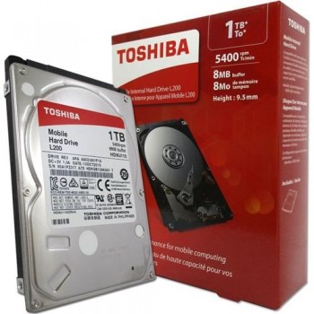 Disco Rígido Toshiba 1TB 5400RPM 2,5" p/ note HDWJ110XZSTA