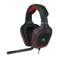 Headset Logitech Gamer G230 Stereo Sound P2 - PRETO/VERMELHO
