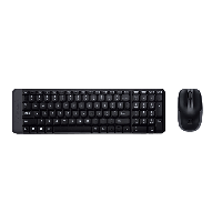 Teclado + Mouse Logitech Wireless MK220 USB Preto
